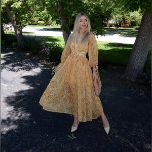 Yellow Midi Dress size S